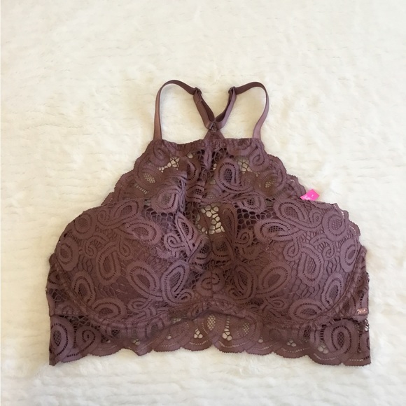 Pink Victoria’s Secret Pink Lace Padded Push Up Bralette NWT. Sz.L - Picture 3 of 8